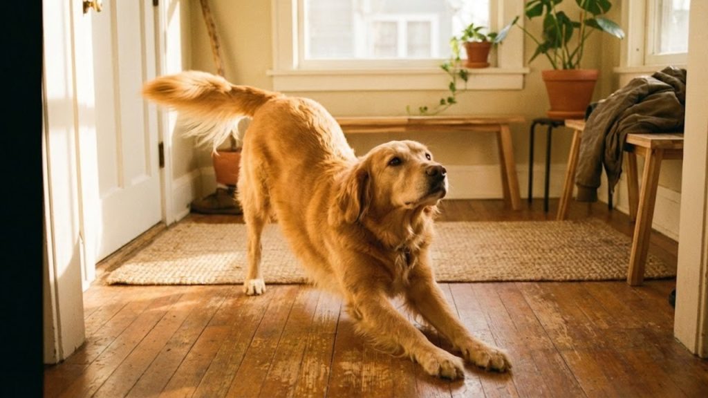 O que significa quando seu cachorro “se estica” na sua frente quando você chega, segundo especialistas?