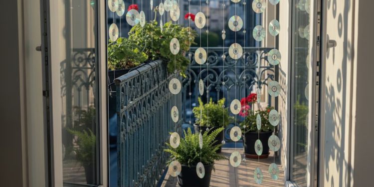Esse hábito de pendurar CDs na varanda esconde uma funcionalidade secreta que salva o seu jardim externo de um incômodo diário