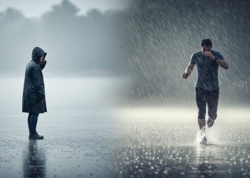 Correr ou caminhar? A física explica a melhor estratégia para fugir da chuva