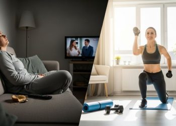 Treinos domésticos para combater o sedentarismo e ganhar disposição mesmo em rotinas sem tempo