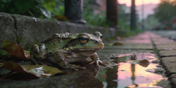 O que quer dizer quando um sapo cruza o seu caminho na rua?
