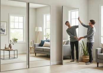 Jeito de usar espelhos pequenos para fazer seu apartamento parecer ter o dobro do tamanho