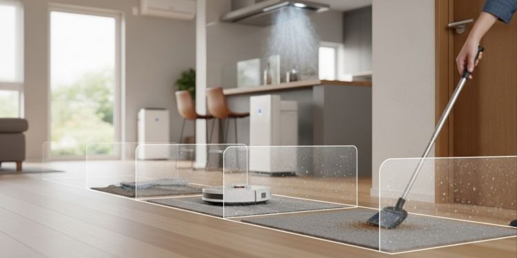 Que tecnologias evitam sujeira antes de limpar e facilitam a rotina da casa?
