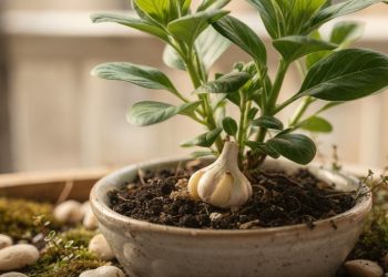 Por que tanta gente usa alho no vaso de plantas em casa