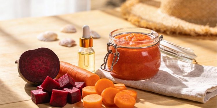 Só precisei de 2 legumes para fazer um bronzeador caseiro