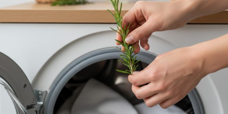 Por que as pessoas estão colocando alecrim na máquina de lavar roupas?