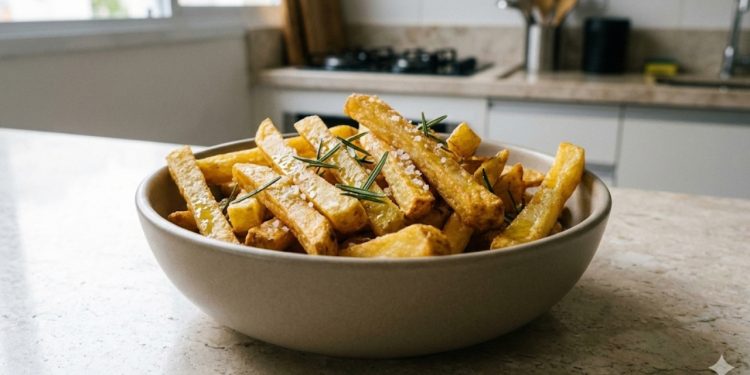 O macete pra fazer batata frita super crocante na air fryer que parece que foi frita no óleo
