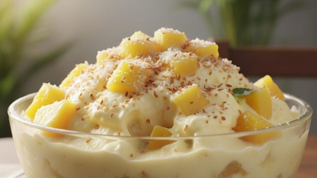 gelado de abacaxi fácil