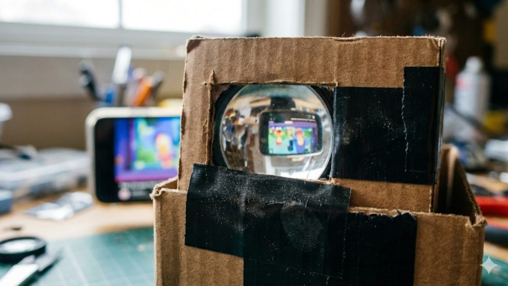 Como fazer um projetor de cinema usando só uma caixa de sapato e uma lupa
