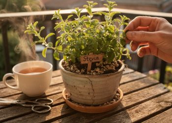Esqueça o açúcar artificial: aprenda como colher stevia fresca direto do jardim em 40 dias