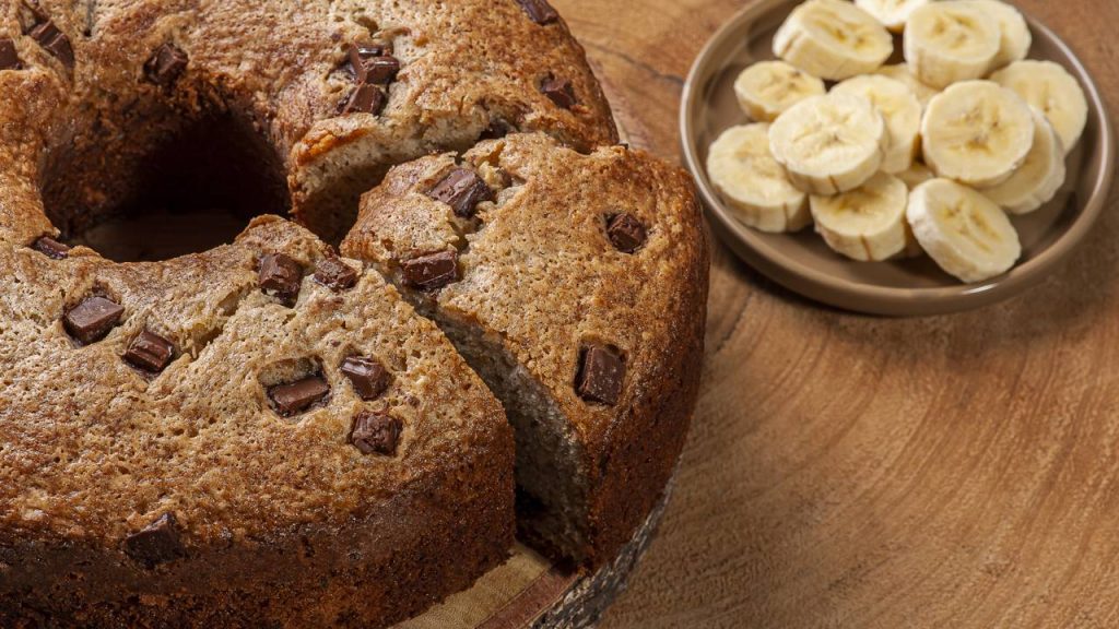Bolo de banana com 3 ingredientes