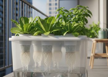 Transforme sua varanda em uma horta cheia de plantas sem usar terra