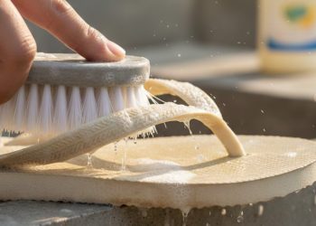 Como limpar chinelo e tênis amarelado com água oxigenada e deixar calçados brancos de novo