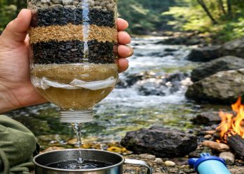 Como construir um filtro de água portátil ecológico para trilhas e acampamentos