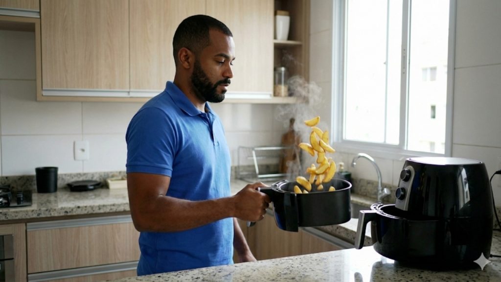 Jeito certo de fritar batata na airfryer que deixa ela crocante que nem de lanchonete famosa