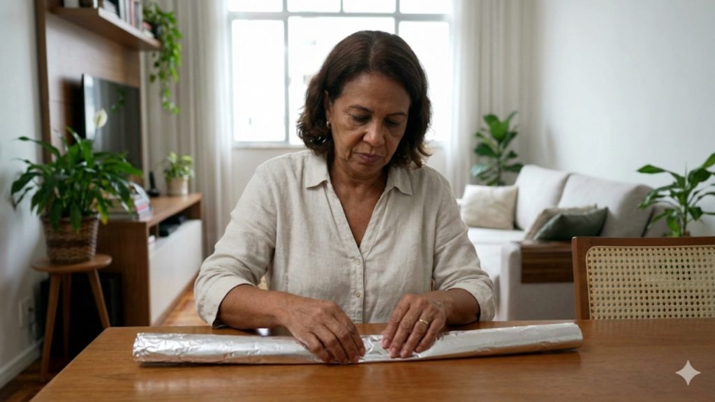 Eu aprendi a amolar tesoura velha em casa usando só um pedaço de papel alumínio