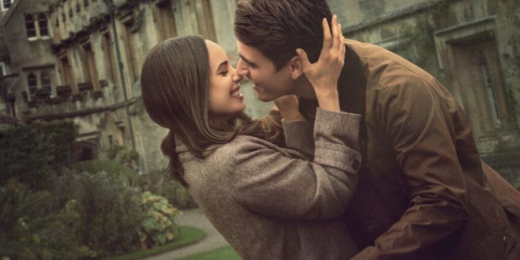 Cena do filme Meu Ano em Oxford (2025), também conhecido como My Oxford Year – Fonte: Netflix / Temple Hill Entertainment; 21 Laps Entertainment