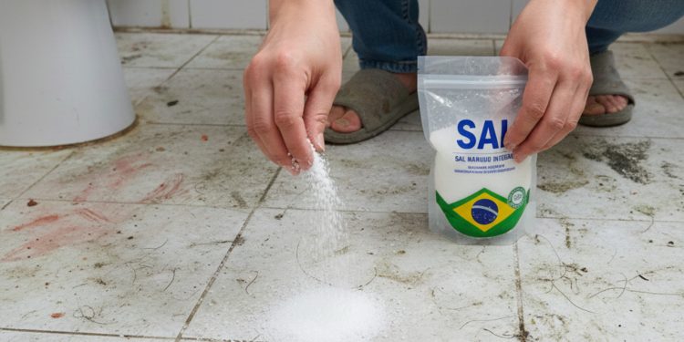 Truque caseiro com sal que deixa o piso brilhando novamente