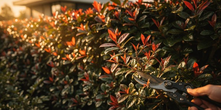 Esse arbusto de crescimento rápido cria uma cerca vermelha que encanta e colore o jardim
