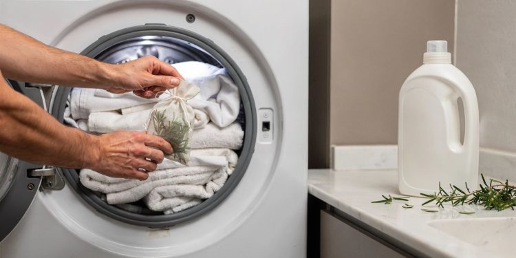 Folhas de alecrim na máquina de lavar deixam roupas mais cheirosas e reduzem odores ruins