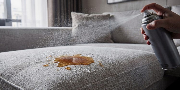 Eu impermeabilizei minhas cadeiras e sofás sozinha em casa com esse spray simples