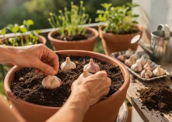 Aprenda como plantar alho em vasos ou canteiros e colher “frutos” o ano todo