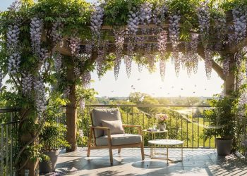 A planta trepadeira que cria uma sombra perfumada e refresca a varanda no calor