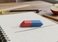 Poucos sabem: para que serve a parte azul da borracha escolar?