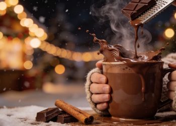 Chocolate quente cremoso fica perfeito com amido e fogo baixo do jeito certo