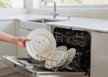 O hábito comum na cozinha que impede sua lava-louças de limpar corretamente