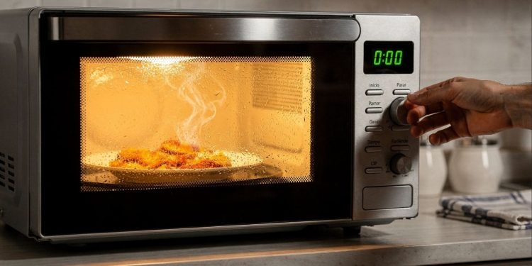 Por que o micro-ondas continua fazendo barulho mesmo depois que o tempo acaba?