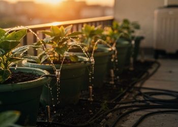 Irrigação automática para plantas reduz desperdício e protege seu jardim na viagem
