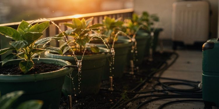 Irrigação automática para plantas reduz desperdício e protege seu jardim na viagem