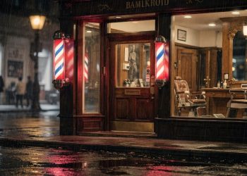 A história bizarra que ninguém te contou sobre os postes giratórios que toda barbearia tem