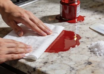 Com apenas 1 ingrediente de cozinha você remove o esmalte do balcão em segundos, sem manchar