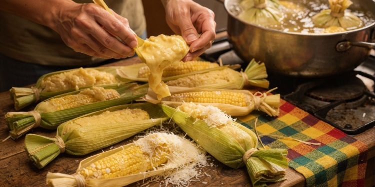 A pamonha doce com coco ganha destaque pelo preparo simples e caseiro