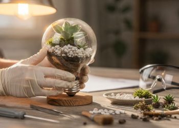 Lâmpadas queimadas ganham nova vida na decoração com ideias simples e seguras