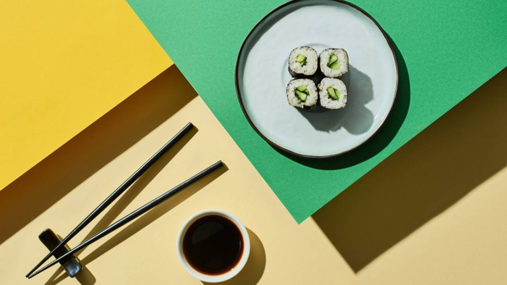 sushi de vegetais