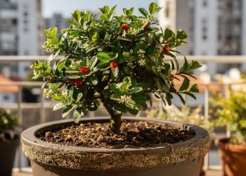 Pare de perder flores de acerola e use este segredo no vaso para colher frutas o ano todo