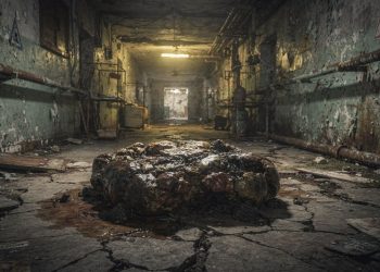 A foto proibida do objeto mais radioativo da Terra que derreteu o concreto do porão de Chernobyl.