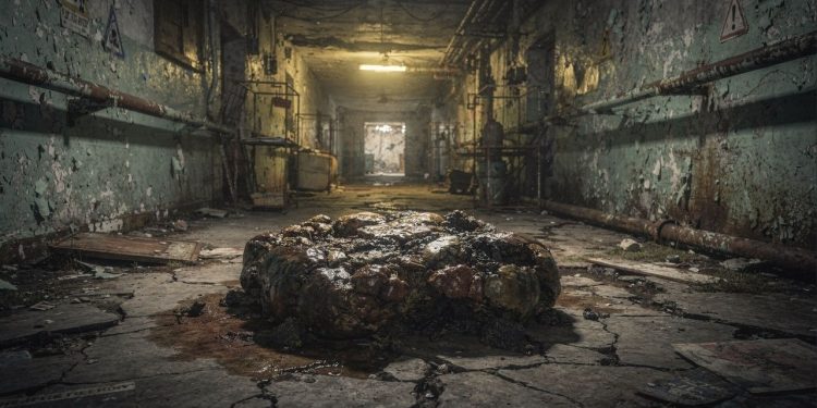 A foto proibida do objeto mais radioativo da Terra que derreteu o concreto do porão de Chernobyl.