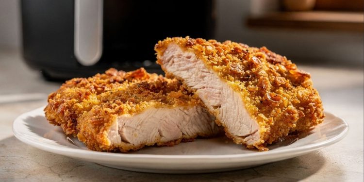 Receita de frango empanado na airfryer com casquinha dourada e sequinha