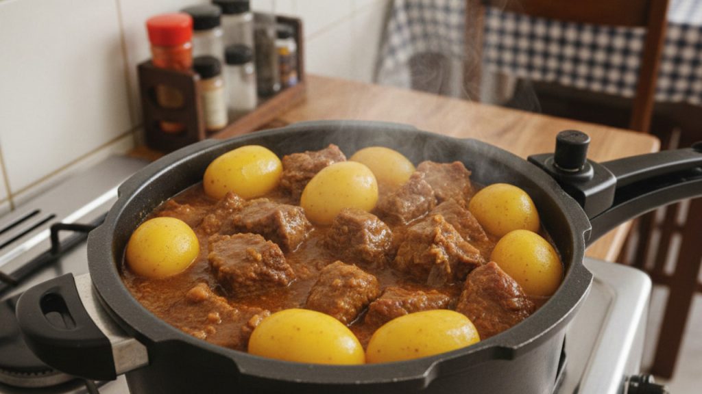carne de panela com batata