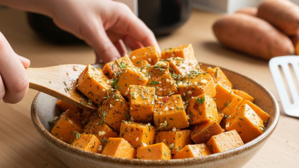 batata-doce na airfryer