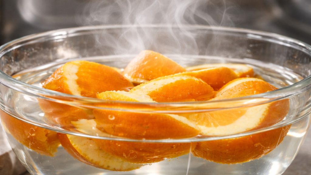 cascas de laranja no micro-ondas