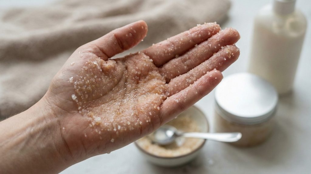O esfoliante caseiro que renova a pele e deixa toque macio usando ingredientes simples
