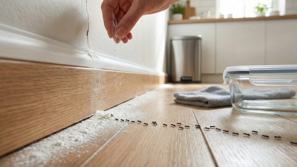 Colocar talco nos lugares por onde as formigas entram se tornou uma forma de acabar com elas