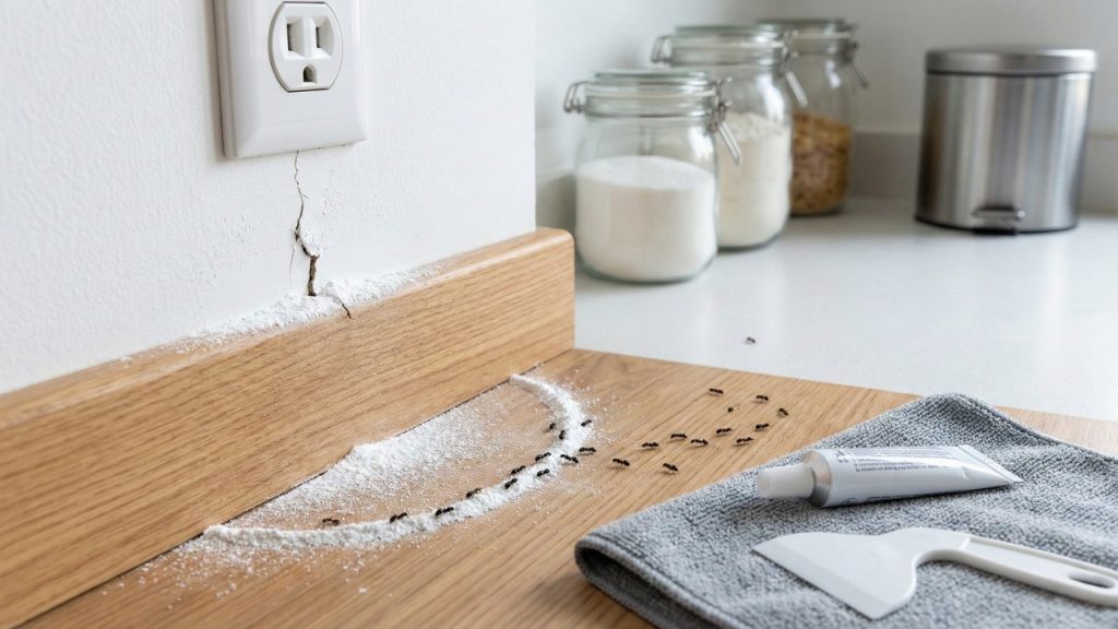 Colocar talco nos lugares por onde as formigas entram se tornou uma forma de acabar com elas