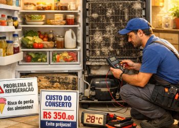 Quanto custa consertar uma geladeira que não gela direito no verão