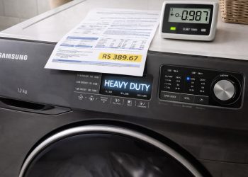 Quanto custa na conta de energia usar a máquina de lavar roupa 3 vezes por semana?
